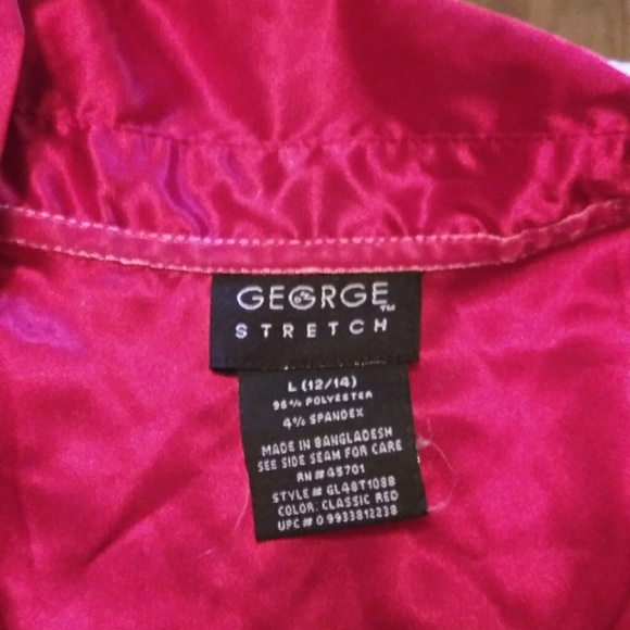 Silky red George button down - Picture 2 of 4